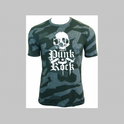 Punk Rock Skull - lebka nočný " ruský " maskáč - Nightcamo SPLINTER, pánske tričko 100%bavlna